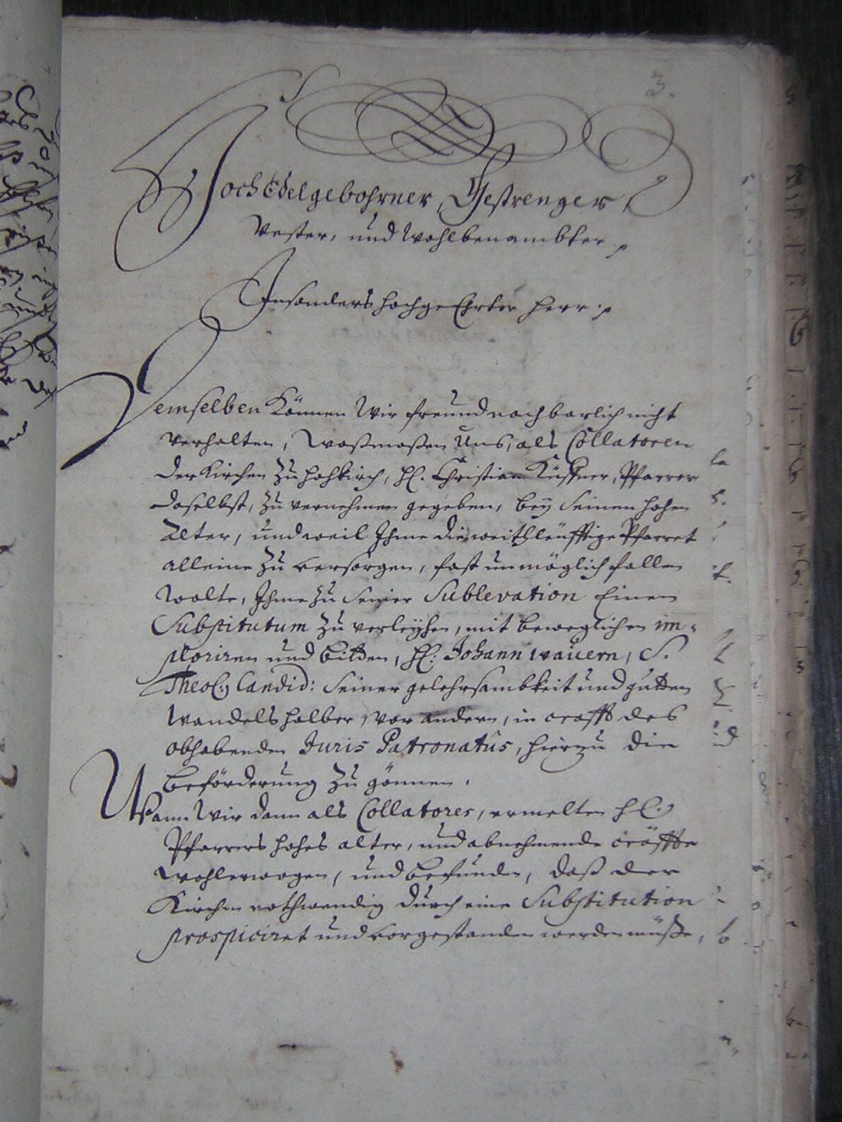 Einladung zur Probepredigt J. Wauer